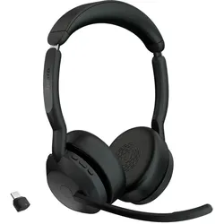 Jabra Evolve2 55 Kopfhörer Kabellos Kopfband Büro/Callcenter USB Typ-C Bluetooth Ladestation