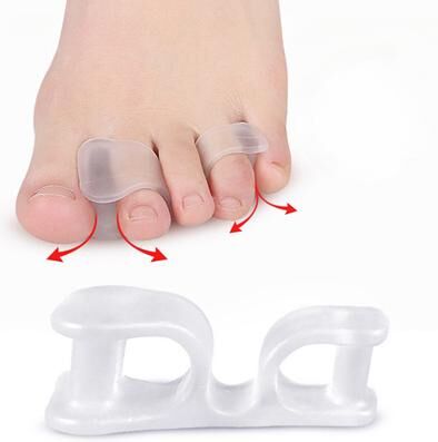 Healfit Counter Two Hole Toe Separator, Silicone Gel Straightener For Foot Care Two Hole Toe Separator, Silicone Gel Straightener For Foot Care
