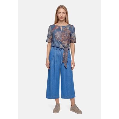 Maxirock BETTY BARCLAY "Damen mit Bundfalten", Damen, Gr. 44, blau, Denim/Jeans, Obermaterial: 100% Baumwolle, ausgestellt, Röcke Maxirock