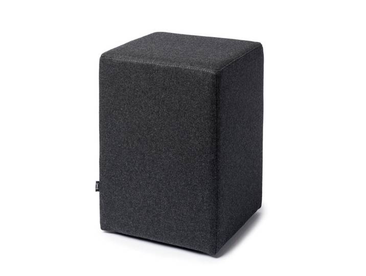 Hocker Pomp Ruhe & Raum grau, Designer Willi Hubor, 33x47.5x33 cm