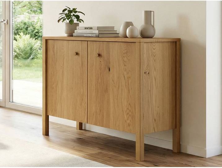 Kommode Eiche „Gustav“ 100 cm mit Türen Massivholz Eiche