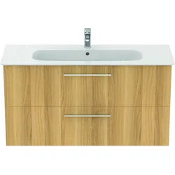 Ideal Standard i.life A Waschtisch-Paket, 1240x460x645mm, Griff chrom, K8747NX, Farbe: Eiche Natur