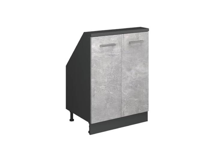 Vicco Dachschrägenschrank Rion , Beton/Anthrazit mit 2 Türen Robuste Front · Tiefe 46 cm · Höhenverst. Füße · 2 Türen · Für verschiedene Dachneigungen