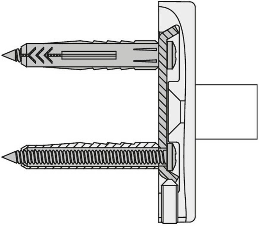 HEWI fixing set for Hewi Stystem 100 grab rail BM1253
