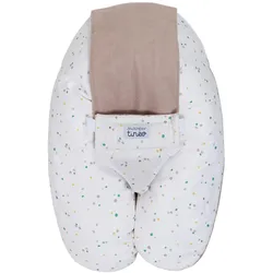 Tineo, Stillkissen, 3-in-1 Stillkissen – – MULTIRELAX – Frottee – Haselnuss/Punktmuster