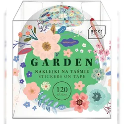 Interdruk Stickerrolle / Aufkleberrolle Blumen in 2 Motiven