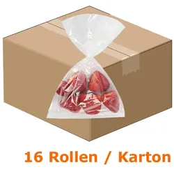 Gefrierbeutel Hygostar 3 L mit Verschlussclips 16 Rollen/Karton, elastische Folie aus LDPE, ca. 30 my