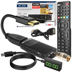 Blow Tuner DVB-T2 7000FHD MINI H.265 - DVB-T2 (DVB-T2, CI+-Schacht), TV Receiver, Schwarz