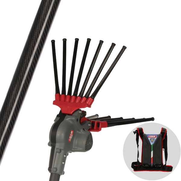 Lisam Oliwatt 3 - Abbacchiatore elettrico a batteria a zaino - Asta fissa 220 cm