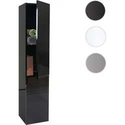 Hängeschrank HWC-B19, Midischrank Hochschrank Badezimmer Badmöbel, hochglanz 150x30cm ~ schwarz