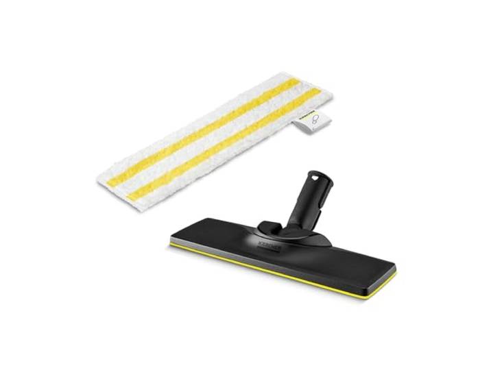 Kärcher EasyFix vloermondset, 1 EasyFix vloermondstuk met innovatieve lamellentechnologie, 1 universele vloerdoek van hoogwaardige fijne vezels, origineel accessoire voor Kärcher stoomreinigers