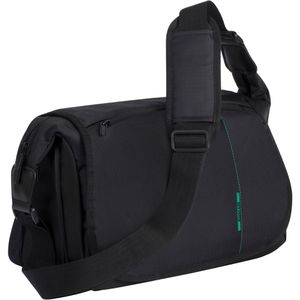 Rivacase Green Mantis 7450 Kameratasche, aus Polyester,schwarz, mit Schultergurt und Laptopfach, für DSLR-Kameras