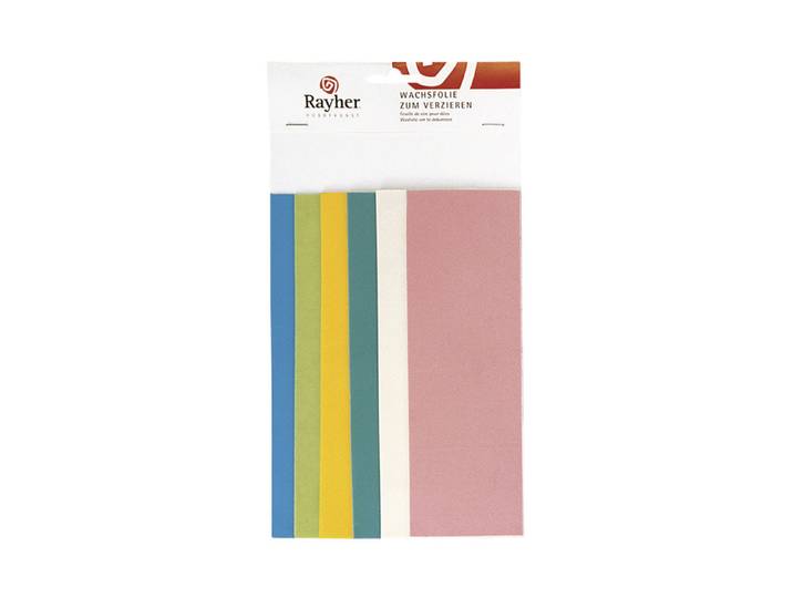 Rayher Wachsfolie Pastelltöne 20 × 6.5 cm 6 Stück