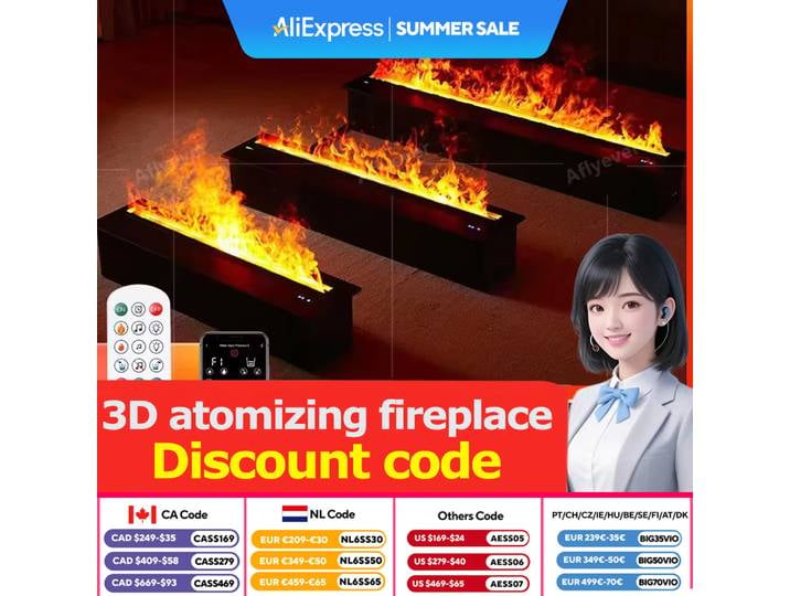 Cheminée atomisée multicolore avec réapprovisionnement intelligent en eau, idéale pour un design de luxe. Sa fonction 3D crée un effet de flamme réaliste, apportant élégance et confort à la décoration
