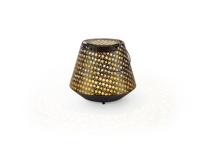 STT LED Laterne Nova stars , schwarz (goldfarben, schwarz), Ø 26cm H: 23cm, Leuchten, LED Laterne