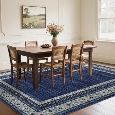 Garvee Vintage Floral Geometric Bordered Area Rug