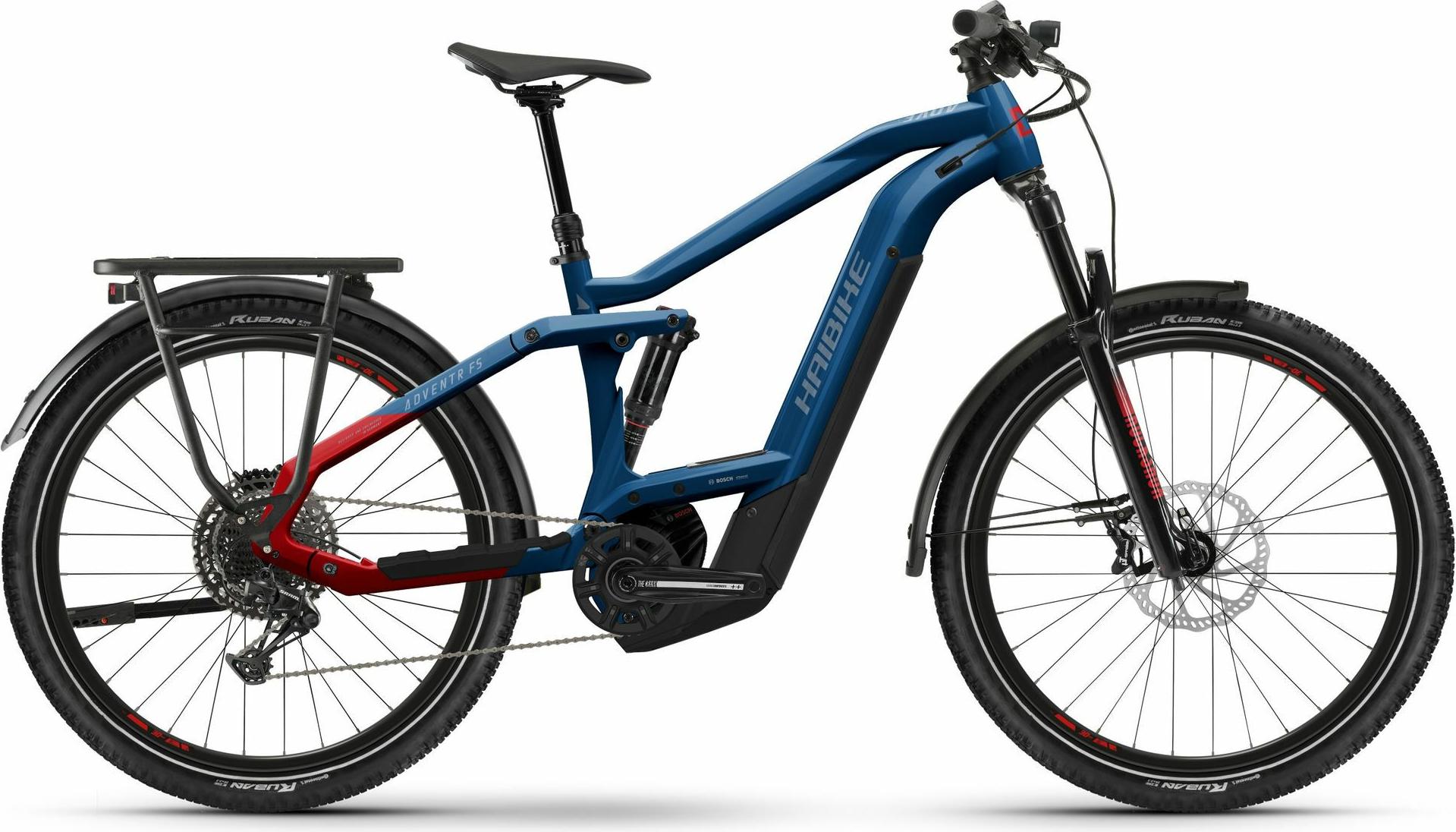 Haibike Adventr FS 9 gloss metal blue red 27,5" 625 Wh Diamant E-Tourenbike in Blau