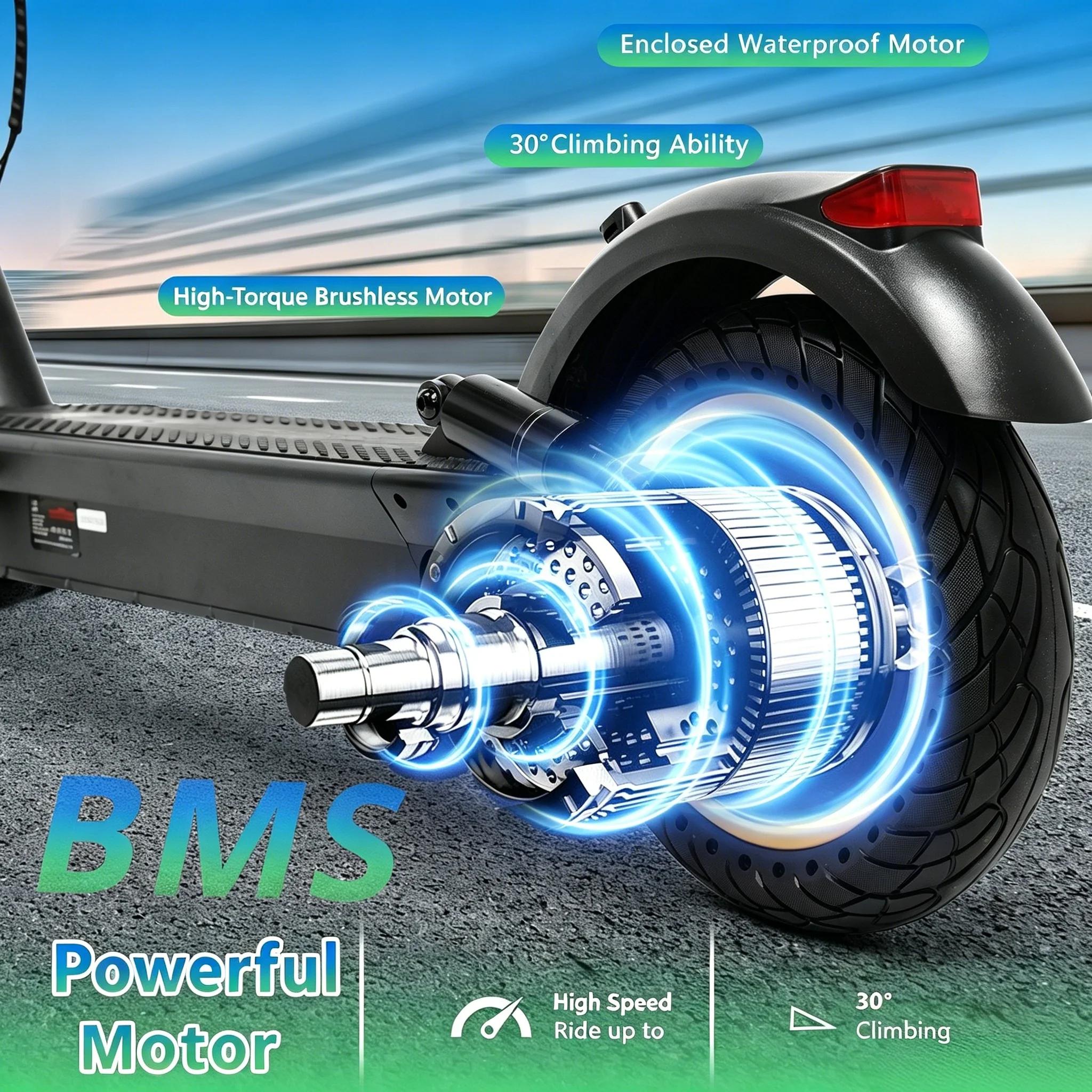 Elektrischer E-Scooter - A1MAX - 45 km Reichweite - Faltbar - 10-Zoll-Luftreifen - 42-V-Akku - Max. 25 km/h - 6-8 Std. Ladezeit