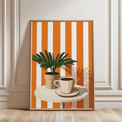 Uplift Curations Retro Coffee Wall Art Print Minimalist Kitchen Poster For Coffee Lovers & Cafe Decor 04 19.7 27.6 Inches (no Frame)