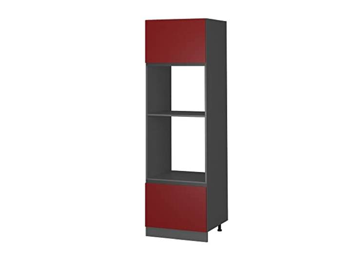 Vicco Mikrowellenschrank R-Line, Rot, 60 cm 2 Türen · Backofennische · Mikrowellennische · Höhenverst. Füße · Frei kombinierbar