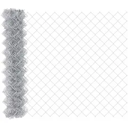 vidaXL Kettenzaun Silber 10 x 1,2 m Verzinkter Stahl
