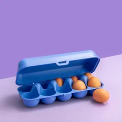 Koziol Eggs to go Eierbox für 10 Eier strong blue