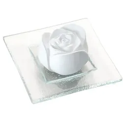 DUFTSTEIN Rosenblüte Glasteller transparent 1 St