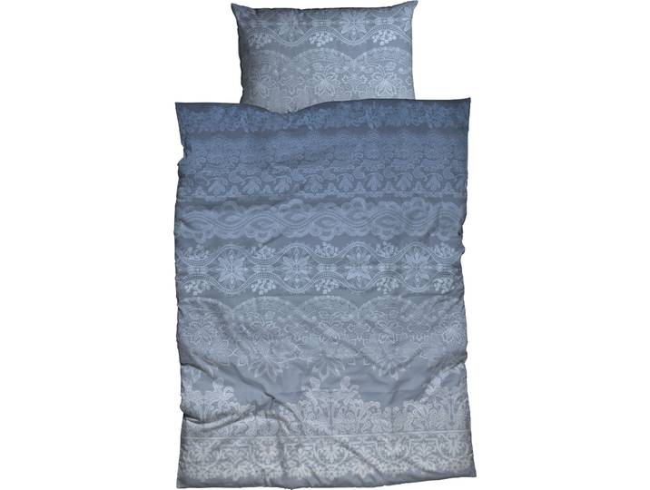 Bettwäsche CASATEX Demir , blau (royal blau), B/L: 155cm x 220cm, 1 Stk., 1 Stk., Satin, B/L: 80cm x 80cm, 2 Stk., Satin, Obermaterial: 100% Baumwolle, Bettwäsche, Bettwäsche, mit moderner Ornamentik