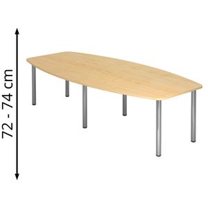 Hammerbacher Konferenztisch KT28C Tonnenform ahorn