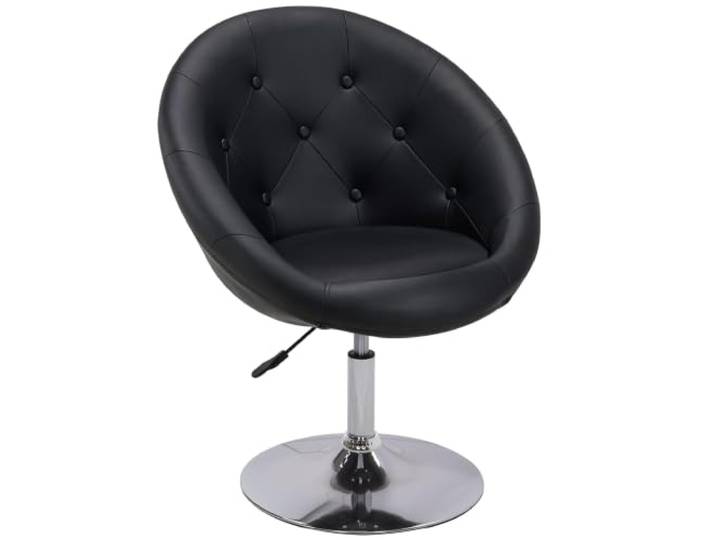 Duhome Barstuhl Loungesessel Höhenverstellbar Kunstleder, Schwarz Drehstuhl Cocktailsessel mit Armlehne für Wohnzimmer Esszimmer Schlafzimmer