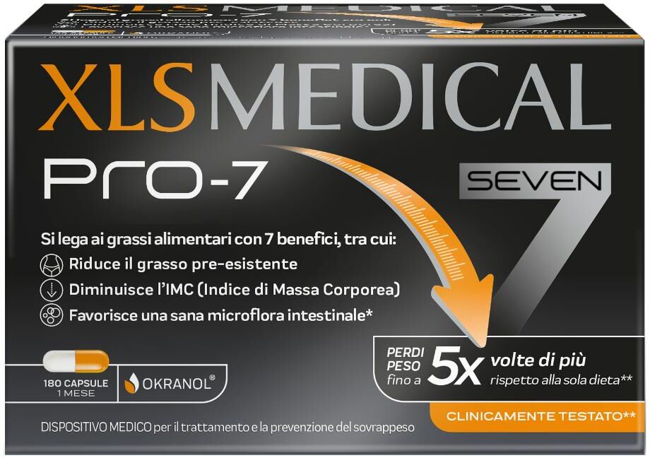PERRIGO ITALIA Srl XL-S Medical Pro-7 180 Capsule - Integratore Dimagrante a 7 Azioni per il Controllo del Peso
