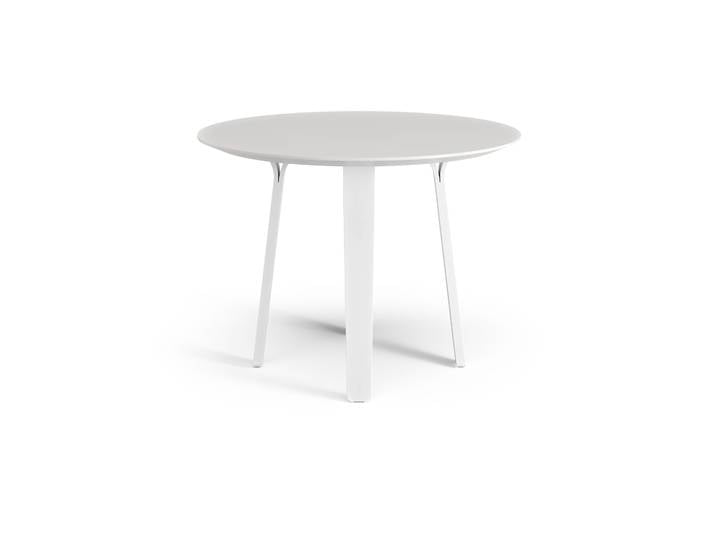 Swedese Table à manger Divido blanc, ø95cm, pieds en frêne vernis blanc