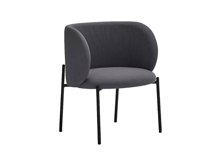 Design Sessel „Mogi“ mit Armlehnen Dunkelgrau Teulat