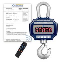 PCE Instruments PCE-CS 5000N-ICA Kranwaage PCE-CS 5000N-ICA kalibriert (ISO) Wägebereich (max.) 5000 kg Ablesbarkeit 1000 g Blau