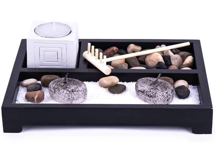Pajoma Zen Tuin Set 'Puro' - Decoratieve Boeddha met Zand & Kaars