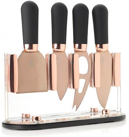 Taylor s Eye Witness Brooklyn Rose Gold 4 Piece Cheese Block Set