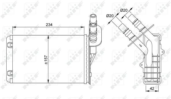 Nrf Wärmetauscher, Innenraumheizung 53382 Für Renault