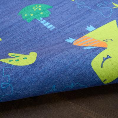 Nourison Imagination Indoor only Cute Dinosaurs Blue Graphic Area Rug