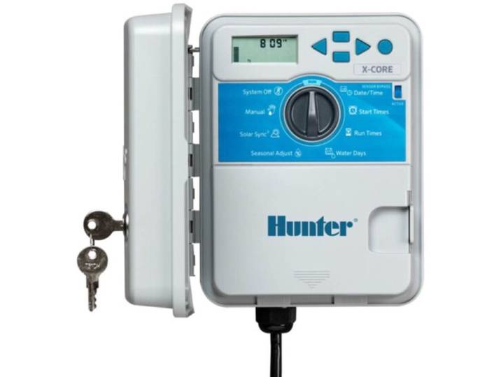 Hunter - beregeningscomputer - X-Core 801i (buitenmodel IP54) - 8 stations - 3 programma's met elk 3 start tijden