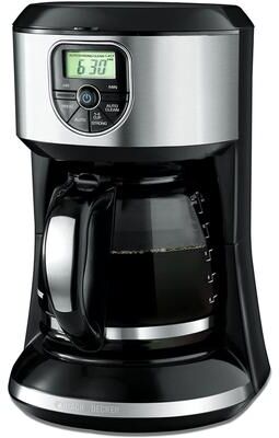 Black And decker 12 Cup Digital Coffee Maker in Black and Silver with Auto Clean Feature