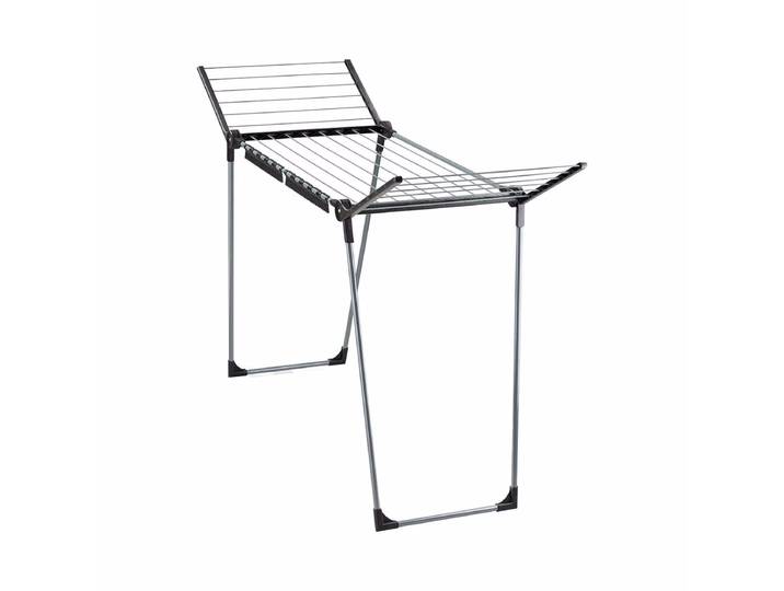 Leifheit Pegasus 150 Solid Slim Wäscheständer – Wäscheständer/Wäscheleine – schwarz / grau