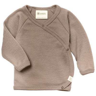 Engel - Baby-Wickelshirt - Merinolongsleeve Gr 62/68 braun