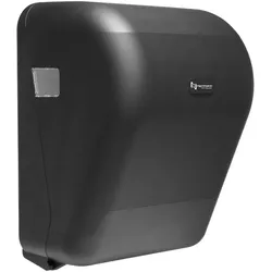 Herrmann Auto-Cut Handtuchpapier-Spender  ECO-Greenline  Aus 100% Recycling-Kunststoff  Schwarz Matt, Nachhaltig  Ideal für Hygienebereiche