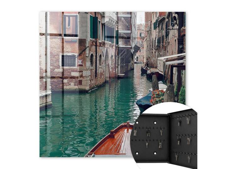 SCHLÜSSELBOX Schwarz 30x30 cm- Türöffnung nach rechts - Romantisches Venedig