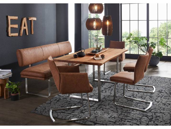 Tischgruppe Tennessee mit Tisch mit Baumkante – 3%-Vorkasse-Rabatt
