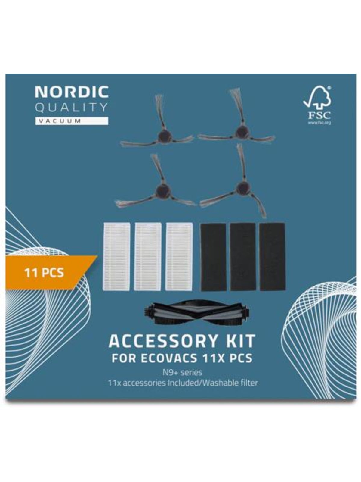 Nordic Quality Roboter Staubsauger 11 Pcs Kit for Ecovacs