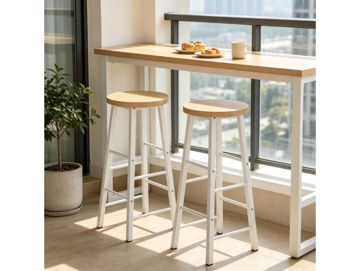 Cuisine Tabouret Bistro Style Chaise haute Ensemble de 2 bar Tabouret Tabour Table Petit déjeuner Tabouret