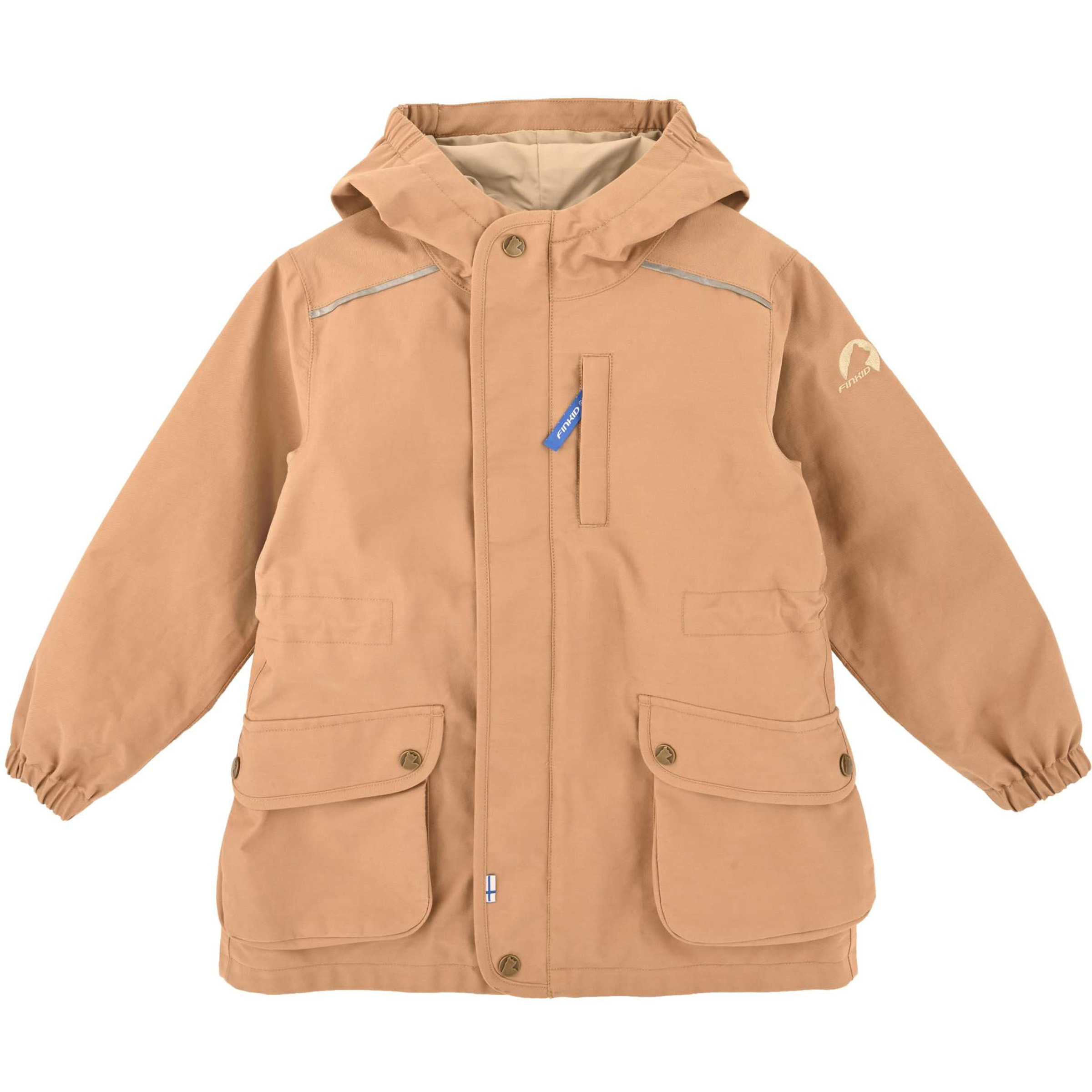 Finkid Tuulikki Sport Kinder Regenjacke beige Größe 100 Trekking Wasserdicht