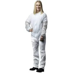 MCD Medical Care Dental GmbH Nitras PP-Schutzoverall | weiß | Gr. XXXL | mit Kragen | 50 Overalls