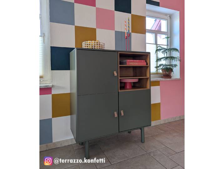Buffet largeur 100 cm 100 x 120 x 40cm Vert/Vert olive